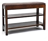 Schuhschrank Eingangsbank Schuh-Organizer Aufbewahrungsbänke Korridor Weiß Schuhschrank Wohnzimmer Schuhregal mit Sitz Schuhwechsel Fußhocker Sofa Hocker (Farbe: Braun, Größe: 80 x 30 x 46 cm)