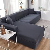 VEAI Sofabezug L Form Couchbezug Ecksofa Sofahusse Stretch Sofa überzug für 1/2/3/4 Sitzer（L-förmiges Ecksofa erfordert Zwei） (Color : A, Size : 3-Sitzer (190-230 cm))