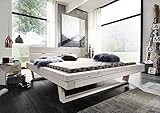 möbelando Balkenbett Doppelbett Bettgestell Ehebett Massivholzbett Bett Long Beach I 180x200 cm