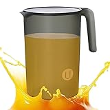 Tsuchiya Wasserkaraffe Mit Deckel | 2L Wasserbehälter Mit Griff | Karaffe Wasserbehälter | Wasserkanne Für Kühlschrank Kalt Warm Wasser Tee Kaffee Milch Getränke Eistee Cocktail