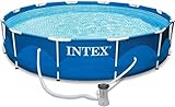 In -Intex Metal Steel Frame Stahlrahmen Pool 305 x 76 cm (Gebrauchsspuren)