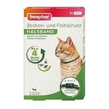 Zecken- & Flohschutz Halsband Katze | Schutz vor Zecken Flöhen | Wirkt 4 Monate | Katzenhalsband mit Sicherheitsverschluss | Farbe: Grün | Länge: 35cm