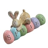 ULDIGI Hasen-Ornamente Dekorationen Frühlingsdekoration Für Zuhause Frühlingsdekorationen Für Zuhause Osterdekorationen Osterfiguren Tischdekoration Hasendekorationen Aus Harz