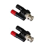 kawehiop Steckverbinder Bananenstecker Adapter Vergoldete Lautsprecher Antennenkonverter Konverter Steckverbinder Zubehör Kupfer zu, 2St