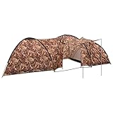 Camping-Igluzelt, ZEYUAN Campingzelt, Caming Zelt, Camping Markise Zelt, Camping Tents, Camping-Zelt, 650x240x190 cm 8 Personen Camouflage