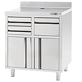 GGM Gastro | UKI86 | Kaffee Unterschrank 0,8m, ohne Ablage