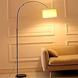 Bogenlampe mit Marmorfuß höhenverstellbar 150-180cm Stehleuchte für Wohnzimmer, Schlafzimmer, Arbeitszimmer und Büro,Fußschalter,Glühbirne nicht enthalten