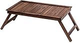 Teetisch Beistelltisch Massivholz Klapptisch Balkon Erkerfenster Kleiner Couchtisch Zuhause Lesen Essen Klappbar Niedriger Tisch Beistelltisch Heimdekoration/Braun/54 * 28 * 20 cm Feito na China