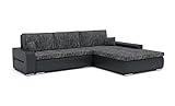 Sofini Ecksofa Toronto 240/200 mit schlaffunktion. Eckcouch mit Bettkästen. Best möbel! Hit Schlafcouch für das Wohnzimmer. L-förmig, Decorative Kissen. (Lawa 17+ Soft 11 Rechts)