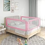 UTUMAX Nice Cool-Toddler Sicherheits-Bettgitter rosa 150x25 cm Stoff