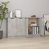 MATTUI Möbel Sideboard 2 Stück betongrau 60x30x70cm Engineered Holz