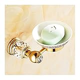 Handtuchhalter Badezimmer-Hardware-Set, wandmontierter Messing-Badezimmer-Handtuch-Papierständer, Rollenhalter Badezimmerzubehör (Color : Paper Basket)