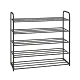 Schuhregal Schuhschrank Schuhablage 5 Tier-Schuh-Rack, Metall-Hochleistungs-Schuhorganisator, schnelle Montage, Schuhregal Lagerung Organizer for Eintritt, Schrank, Flur Schuhständer Schuhablagen ( Co