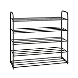 Schuhregal Schuhschrank Schuhablage 5 Tier-Schuh-Rack, Metall-Hochleistungs-Schuhorganisator, schnelle Montage, Schuhregal Lagerung Organizer for Eintritt, Schrank, Flur Schuhständer Schuhablagen ( Co