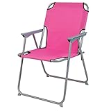 Praktisch und Gut. Campingstuhl Faltstuhl Stoff Pink Camping-Klappstuhl Anglerstuhl Regiestuhl Angelstuhl Metall