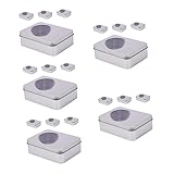 HEMOTON 5 Stück Weihnachts-Knallbonbons Keksdosen Aus Metall Kekse In Einer Dose Weißblech-Bonbonglas Kleine Keksbox Boxen Für Kekse Verpackung Keksdosen Mit Deckel Zum