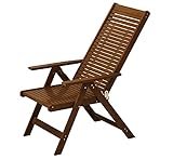 DUNAKE Zero Gravity Lounge Liegestuhl,Sonnenliege Gartenliege Holzliege Strandliegestuhl Holz Klappbar,Kampieren Ergonomische Sonnenliege Liegestuhl,Ergonomisch (Color : A)