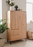 möbelando Highboard Korsika in Dekor Artisan Oak. Abmessungen (BxHxT) 81x139x40 cm