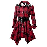 Damen Viktorianisches Kleid Halloween Kostüm Mittelalterliches Kleider Retro Abendkelid Gothic Kleidung Karneval Partykleid Renaissance Ballkleid Cosplay Cocktailkleid Trachtenkleid für Frauen