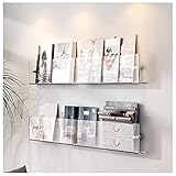Zeitungsständer 1 2 3er-Pack durchsichtiger Zeitschriftenständer aus Acryl zur Wandmontage, Broschüren-Aufbewahrungshalter for Frühleser, Bücher-Organizer, Büro, Empfangsbereich, Wartezimmer ( Color :