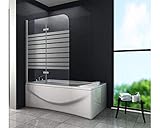 Duschtrennwand JADON – FROST 100 x 140cm Faltbar Badewannenabtrennung Badewanne Duschwand Dusche Glas