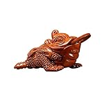 PERTID Desktop-Dekorationen Feng Shui Golden Toad Statue Drei Fuß Golden Toad Carving Dekoration Home Office Desktop Geld Frosch Dekoration Öffnen Handwerk Geschenk Desktop Ornamente