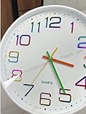 ACCSHINE Wanduhr Ohne TickgeräUsche Lautlos 30cm Modern Quarz Groß Batterie Betriebene Stereo Digital Wanduhr Einfach zu Lesen für Zimmer Zuhause KüChe Schlafzimmer BüRo Schule (Weiß)