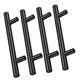 DOITOOL 4 Stück Metall-Schrankgriffe Schrank-Schubladengriffe T-Griffe Für Schränke Schwarze Schubladengriffe Schrankgriffe Messinggriffe Türknauf Für Schrankgriff Für