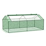 Outsunny Foliegewächshaus mit Fenster Treibhaus Tomatenhaus Frühbeet 180 x 90 x 70 cm Grün