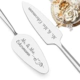 Geschenkfreude Tortenheber inkl. Tortenmesser mit Gravur - Hochzeitsgeschenke für Brautpaar - individuelles Hochzeitsgeschenk personalisiert - Torten -/ Kuchen Besteck Set zur Hochzeit - Edelstahl