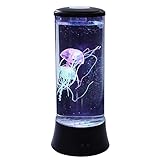 LED Jellyfish Lava Lampe | Lavalampe | quallen lampe |Realistisches Quallen Aquarium | 7 Farben Einstellung | Heim- und Bürodekoration | Geschenke für Kinder | 16.5*38cm | 2 Simulation Quallen