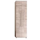 trendteam smart living Garderobe Garderobenschrank Schrank Malea, 60 x 188 x 38 cm in Eiche San Remo Dekor mit Kleiderstange und Ablageböden