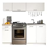 AKORD | Küchenmöbelset | Küche Komplett | Kitchen Cabinet Set | Küchenschränke | Standschränke | Hängeschränke | Schubladen | Untertischschrank | robust | Universal Design | Weiß