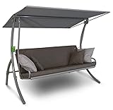 Angerer Hollywoodschaukel Elegance Smart - Gartenschaukel Made in Germany - Schaukel zum Sitzen, Liegen und Entspannen - inklusive Bett-Funktion - einfache Montage (Olive)