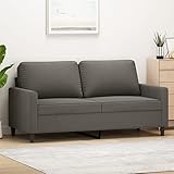 Yolola Sofa 2 sitzer, 2er Couch,2 sitzer Sofa, Lounge Couch Sofa, Couch fürs Wohnzimmer,samt Sofa, modernes Design-Dunkelgrau-2-Sitzer:140cm