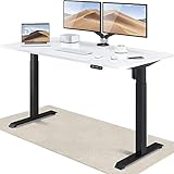 Desktronic Höhenverstellbarer Schreibtisch (160x80 cm) - Sitz- & Stehpult mit Ladebuchsen - Schreibtisch Höhenverstellbar Elektrisch Touchscreen & Stahlfüßen - Schreibtisch Höhenverstellbar