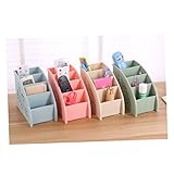 Operitacx Make-Up-Organizer-Koffer Tisch-Kosmetik-Organizer Schreibwaren-Aufbewahrungsbox Desktop-Kosmetik-Etui Sammelbox Regal Make-Up-Box Aufbewahrungstasche Blaue Fernbedienung