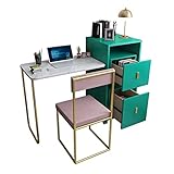 PC-Schreibtische Leichter luxus faltbarer Tisch Laptoptisch mit Rollen beweglich multifunktionaler Teleskop-einteiliger einteiliger Bücherregal-Schreibtischstuhl versicherter Stuhl Büroarbeitsplatz (
