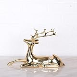 LGYKUMEG Reinem Kupfer Hirsch Weinregal,Weihnacht GoldenesHirsch Ornamente,handgefertigtes, Wohnzimmer Skulptur,für Büro, Bar, Wohnzimmer Club Dekoration