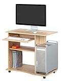 Inter Link Schreibtisch Computertisch Laptoptisch Arbeitstisch Büromöbel MDF Eiche Artisan Nachbildung, Holzwerkstoff, 80 x 50 x 75 cm