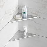 Neodrain Edelstahl gebürstetes Badezimmer-Eckregal 25 cm Duschregal, Edelstahl 304, kein Bohren, 2 Stück