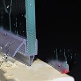 6/8/10/12 mm Duschwand-Dichtungsstreifen, PVC, rahmenlose Glastür, Unterseite, Dichtungsstreifen, fegen, kleberfrei, Badezimmer-Hardware, 8 mm Glas, 1 Stück x 50 cm