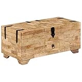 vidaXL Mangoholz Massiv Couchtisch Holztruhe Beistelltisch Kiste Truhe Tisch