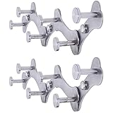 CROIRE An der Wand Befestigte, Erweiterbare KleiderbüGel Zur Wandmontage 360 ​​Mit 6 Kleiderhaken, MäNteln, Frottee BademäNteln, KleiderstäNdern, Jacken, 2 Packungen Pro Packung