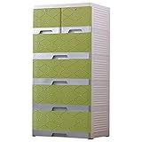 LITING lagerschrank 66cm-Schubladen-Speicher-Schrank Haushaltsumfang Kinder, Die Nachttisch-Aufbewahrungsbox Beenden (Color : Green, Size : 3 Layers)