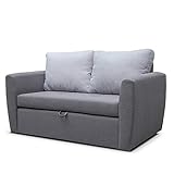 mb-moebel Sofa mit Schlaffunktion Schlafsessel Gästebett Klappsofa Bettfunktion mit Bettkasten Couch Sofagarnitur Salon Jugendzimmer SARA 120 (dunkelgrau)