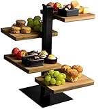 Gusta Etagere 4-stöckig Holz-Metall 19,5x14,5x36cm (1 Stück), 1149290