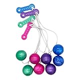 BIOTAT Clackers Bälle an Einer Schnur | Klicken Sie auf Klopfer Klopfer,Mini-Klacker-Spielzeug klick-Klacker-Spielzeug mit eingebauter Knopfbatterie für Kinder, 2 Bälle