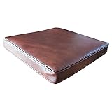 Quattro Meble Antic Braun Echtleder Sitzkissen Lederkissen Sitzpolster fur Sessel Stuhle Echt Leder Kissen Sitzauflage Auflage Modell 1 EL (B-50 X T-40 cm)