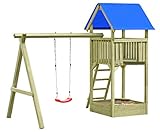 Gartenpirat Premium Spielturm S mit Schaukel und Sandkasten TÜV